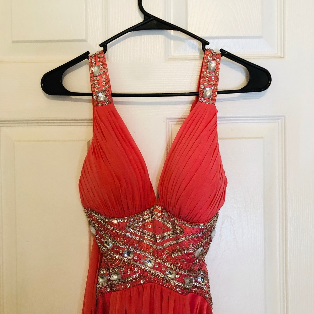 Bee Darlin Formal Goddess Gown SZ 5/6 Poppy